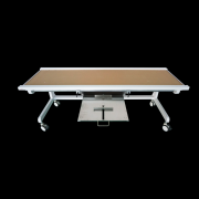 移动DR摄影平床可以放平板探测器吗