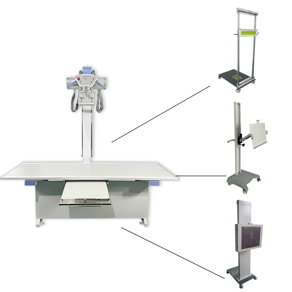 双立柱X光机可搭配多种胸片架