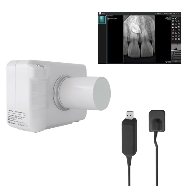 便携式牙科X光机搭配牙科传感器使用